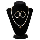 Women's Blazin Roxx Grey and Gold Earrings and Necklace 30561231