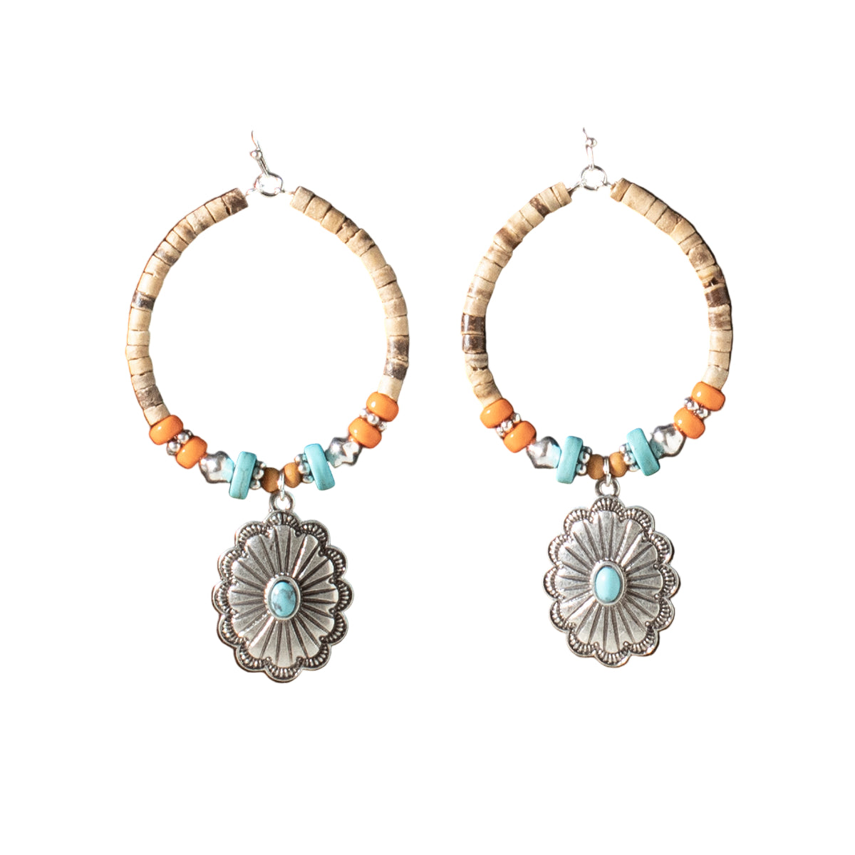 Women's Blazin Roxx Multi Colored Hoop Earrings 3056597