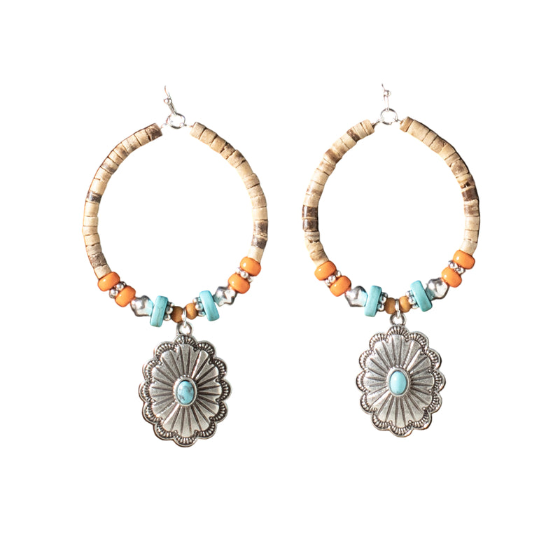 Women's Blazin Roxx Multi Colored Hoop Earrings 3056597