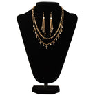 Women's Blazin Roxx Gold Plated Earrings and Necklace Set 3058535