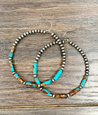 Women's Isac 2.5" Western Cylindrical Gemstone Hoop Earrings 
