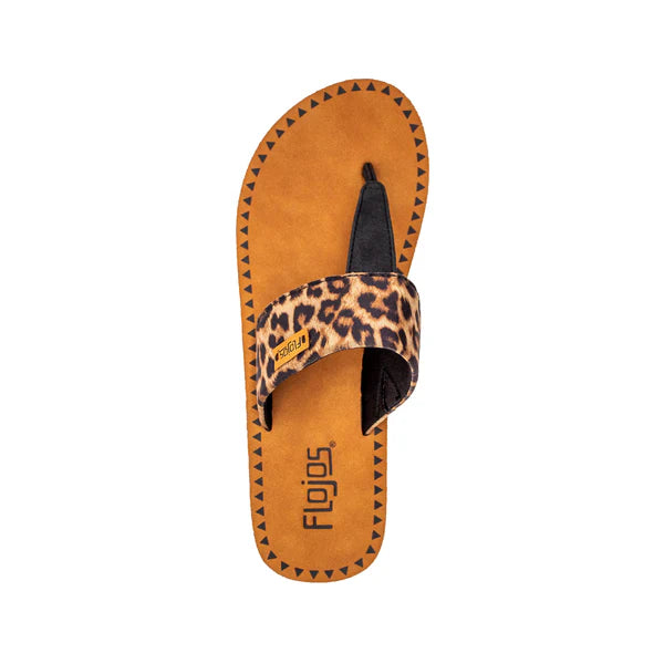 Women's Flojos Tan Leopard Grace Hooded Sandals 329-TAN LEOP