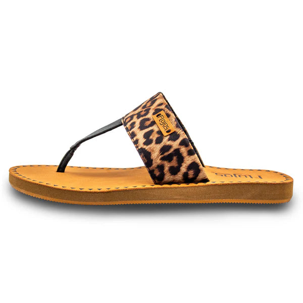 Women's Flojos Tan Leopard Grace Hooded Sandals 329-TAN LEOP