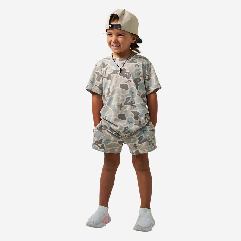 Burlebo Boy's Mallard Mayhem Camo Vintage Washed Tee Y-VWT-MMAYC