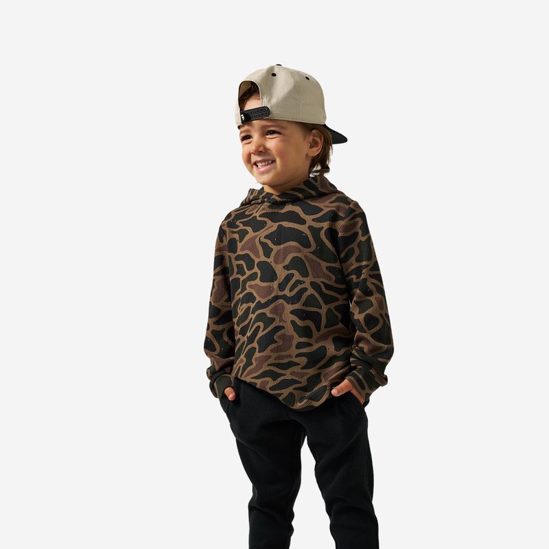 Burlebo Boy's Bendita Camo Thermal Hoodie Y-TH-BITAC