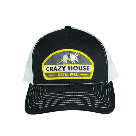 Black Snapback with Armadillo Sunrise Patch - Crazy House Western Wear