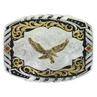 Men's Montana Silversmiths Two Tone Cantle Roll Buckle With Soaring Eagle 34800-696