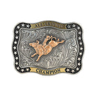 Boy's Nocona Antique Gold and Silver All Around Champion Wording Belt Buckle 36106