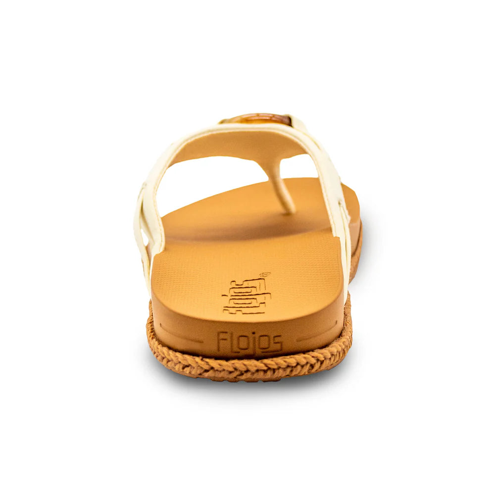 Women's Flojos Ivory Viernes Flip Flops 365-IVORY