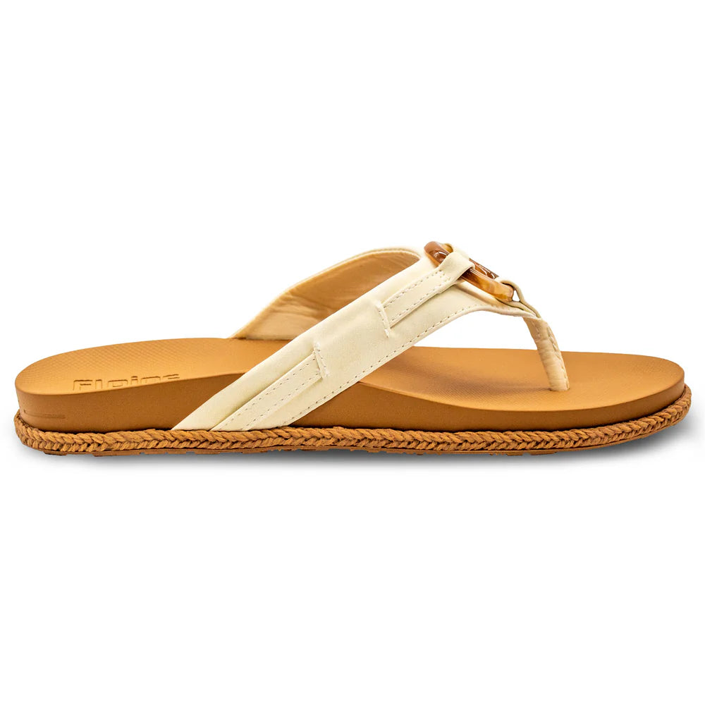 Women's Flojos Ivory Viernes Flip Flops 365-IVORY