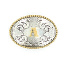 Men's Nocona Gold and Silver "A" Initial Belt Buckle 37072-A
