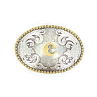 Men's Nocona Silver and Gold "C" Initial Belt Buckle 37072-C