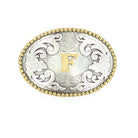 Men's Nocona Gold and Silver "F" Initial Belt Buckle 37072-F