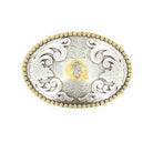 Men's Nocona Gold and Silver "G" Initial Belt Buckle 37072-G