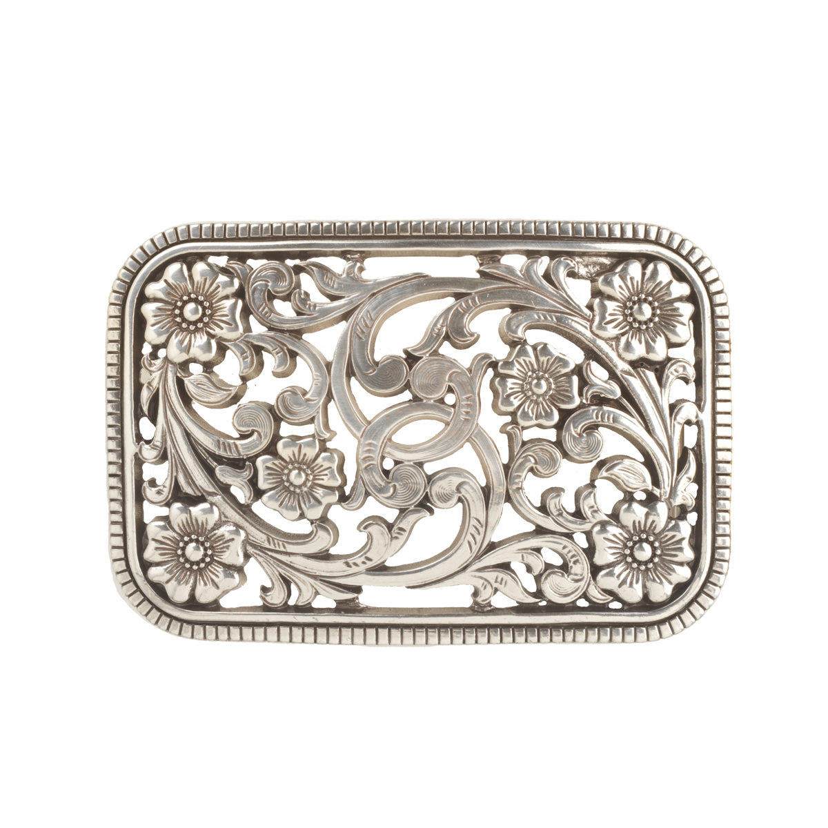 Women's Nocona Antique Silver Floral Belt Buckle 37927