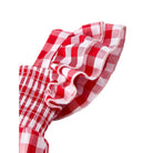 Girl's Summer Plaid Smocked Ruffle Sleeves Onesie 