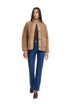 B. young Women's Tiger's Eye Brown Bycotty Jacket 