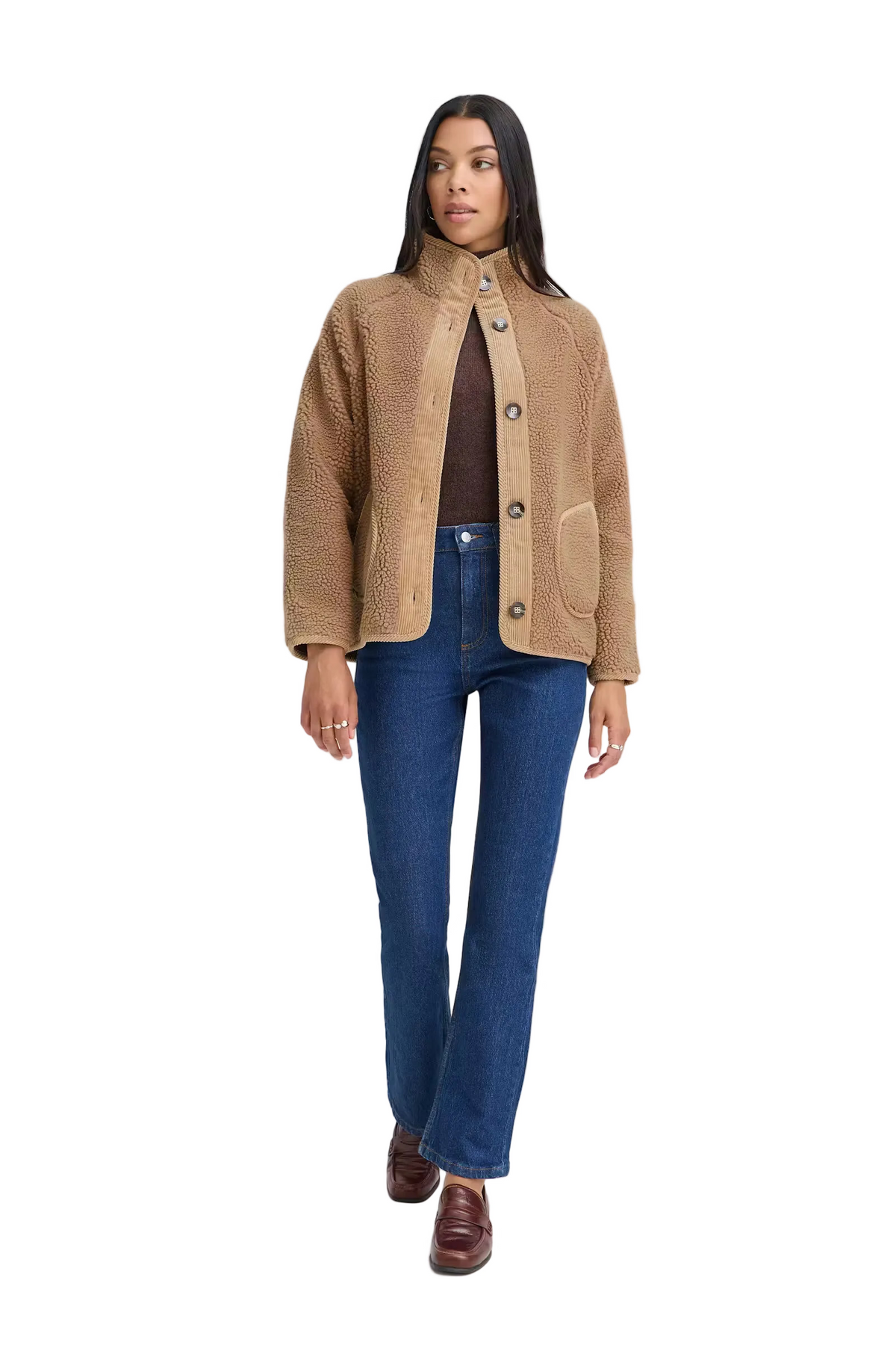 B. young Women's Tiger's Eye Brown Bycotty Jacket 