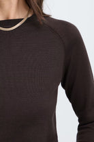 B. Young Women's Java/Brown Long Sleeve Top 