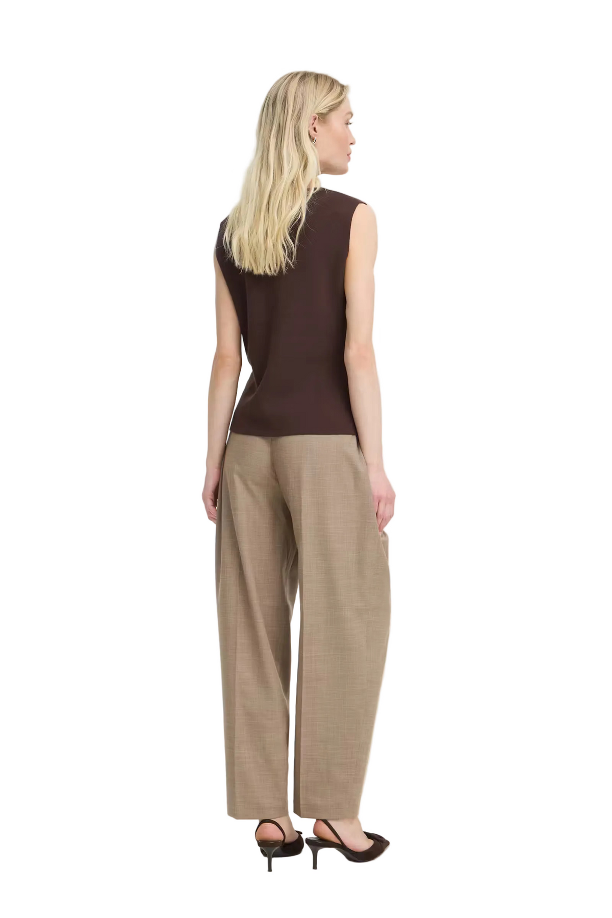 B. Young Women's Java/Brown Slipover Sleeveless Top 