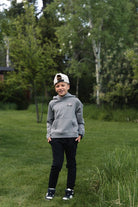 Burlebo Boy's Dark Heather Gray Ducks Flying In Fleece Hoodie Y-FH-DFI-DHG