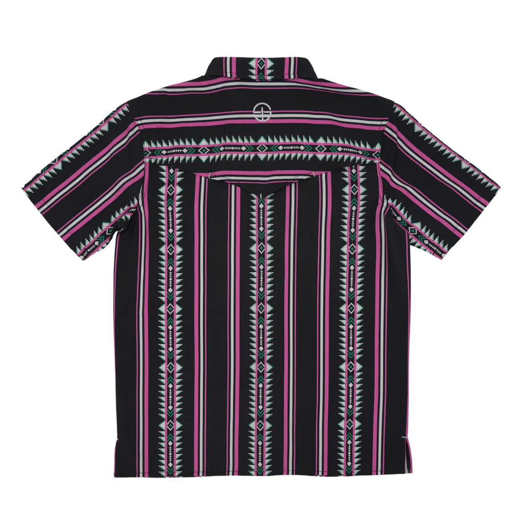Boy's SanJac The Roswell Short Sleeve Performance Pearl Snap Shirt YTH-SS-RWELL
