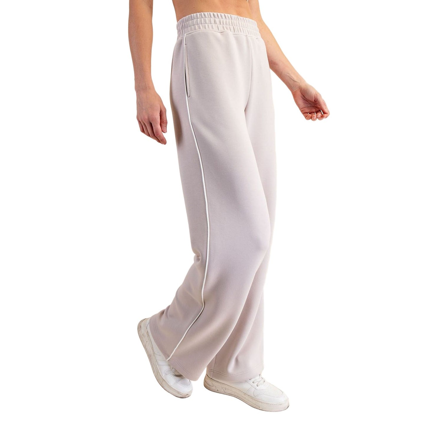 Women's Modal Scuba Piping Straight Pant P6393
