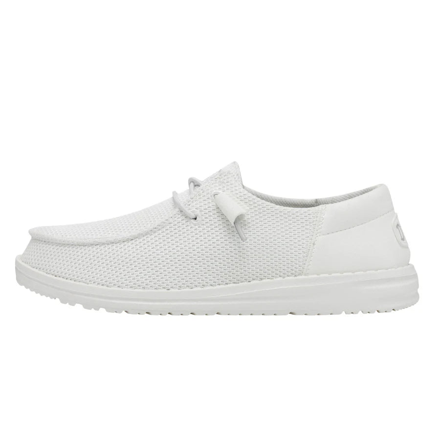 Women's Hey Dude White Wendy Funk Mono Slip On Shoes 40065-100