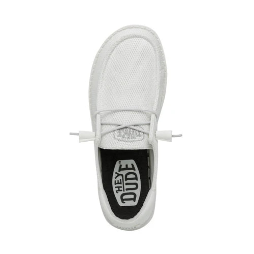 Women's Hey Dude White Wendy Funk Mono Slip On Shoes 40065-100