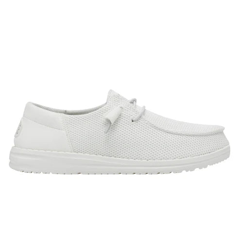 Women's Hey Dude White Wendy Funk Mono Slip On Shoes 40065-100