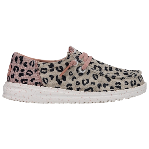 Girl's Hey Dude Wendy Funk Leopard Cream Slip on Shoes 40434-1LV