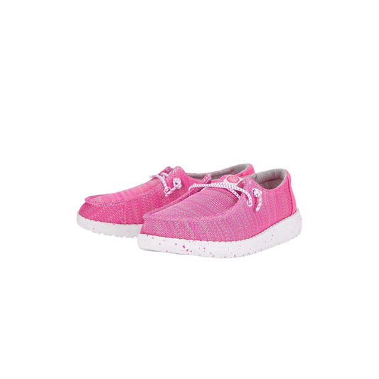 Girl's Hey Dude Wendy Sport Mesh Bright Pink Casual Slip on Shoes 40449-6WX