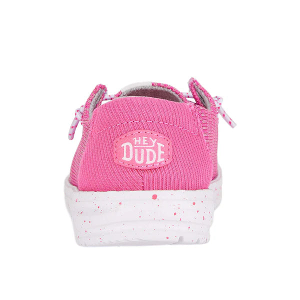 Girl's Hey Dude Wendy Sport Mesh Bright Pink Casual Slip on Shoes 40449-6WX