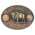 Men's Montana Silversmiths Miner's Buffalo Indian Head Nickel Belt Buckle with Buffalo 4050BLB-941L