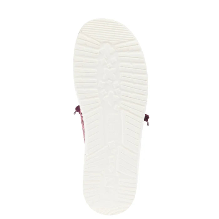 Women's Hey Dude Burgundy Wendy Stretch Sox Casuals 41878-605