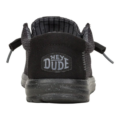 Men's Hey Dude Wally Stretch Sox Black on Black 41898-060