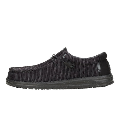 Men's Hey Dude Wally Stretch Sox Black on Black 41898-060