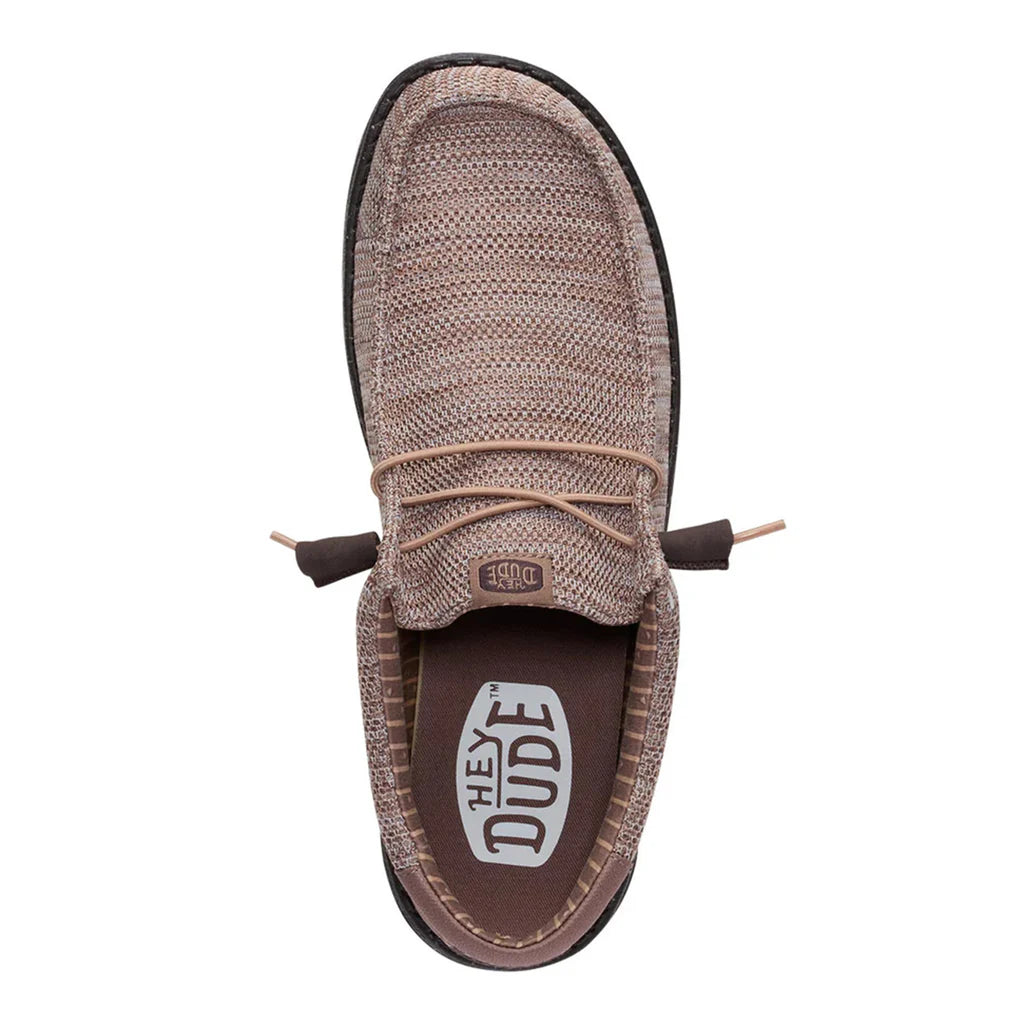Men's Hey Dude Wally Stretch Sox Deep Taupe & Mole Brown 41898-0PQ