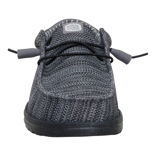 Men's Hey Dudes Wally Stretch Sox Grey/ Black 41898-1U4