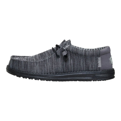 Men's Hey Dudes Wally Stretch Sox Grey/ Black 41898-1U4