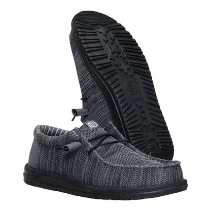 Men's Hey Dudes Wally Stretch Sox Grey/ Black 41898-1U4