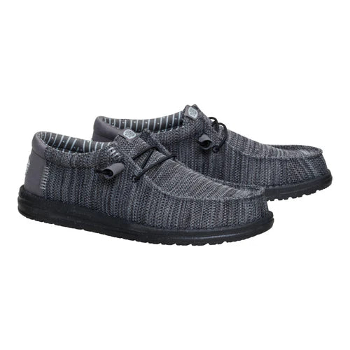 Men's Hey Dudes Wally Stretch Sox Grey/ Black 41898-1U4