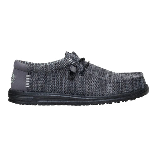Men's Hey Dudes Wally Stretch Sox Grey/ Black 41898-1U4