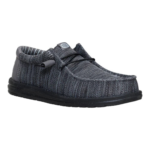 Men's Hey Dudes Wally Stretch Sox Grey/ Black 41898-1U4