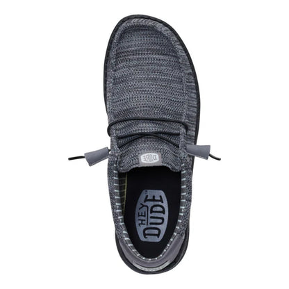 Men's Hey Dudes Wally Stretch Sox Grey/ Black 41898-1U4