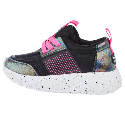 Girl's Hey Dude Sirocco Play Black and Pink 42107-090