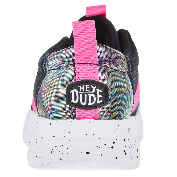 Girl's Hey Dude Sirocco Play Black and Pink 42107-090