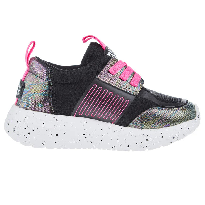 Girl's Hey Dude Sirocco Play Black and Pink 42107-090