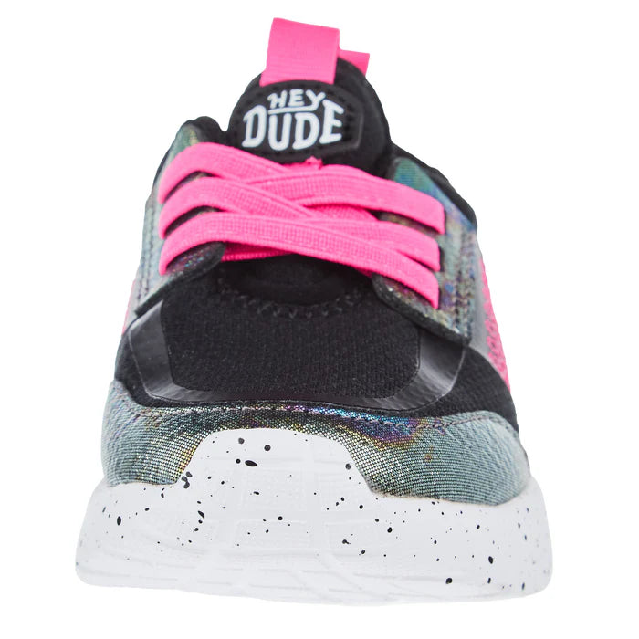 Girl's Hey Dude Sirocco Play Black and Pink 42107-090