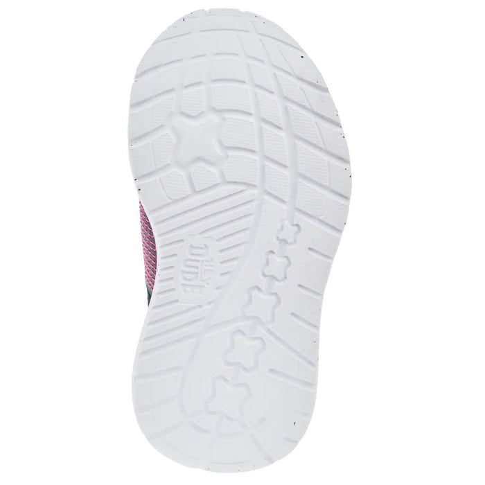 Girl's Hey Dude Sirocco Play Black and Pink 42107-090